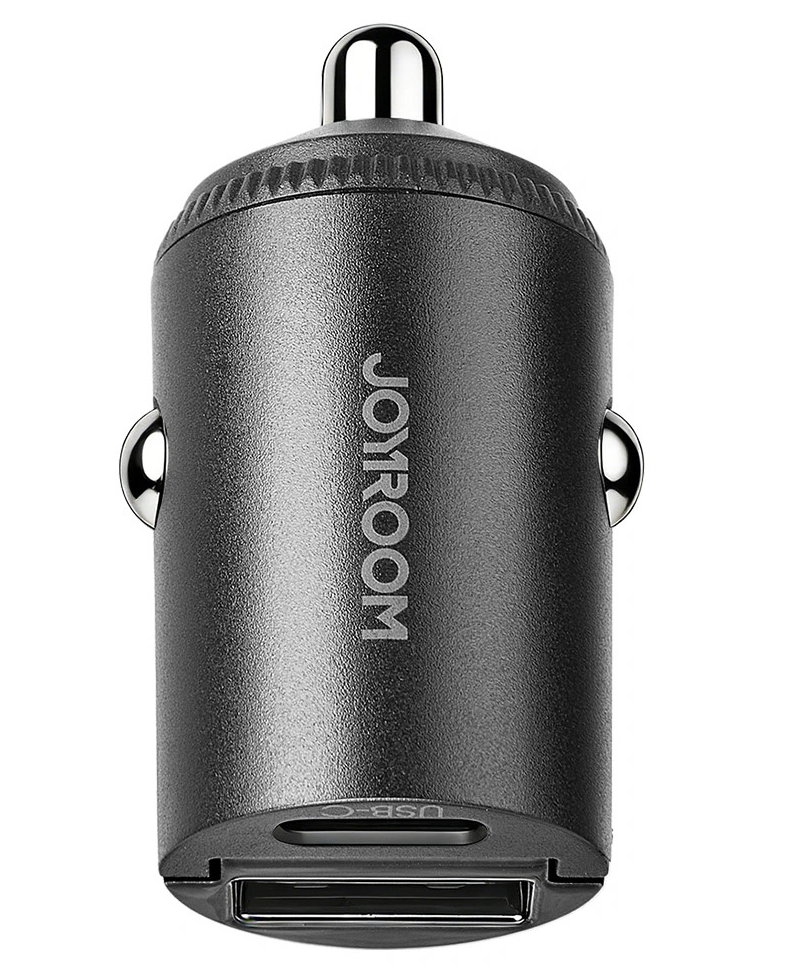 Incarcator Auto Joyroom JR-CCN18, 65W, 1 x USB-A - 1 x USB-C, Negru