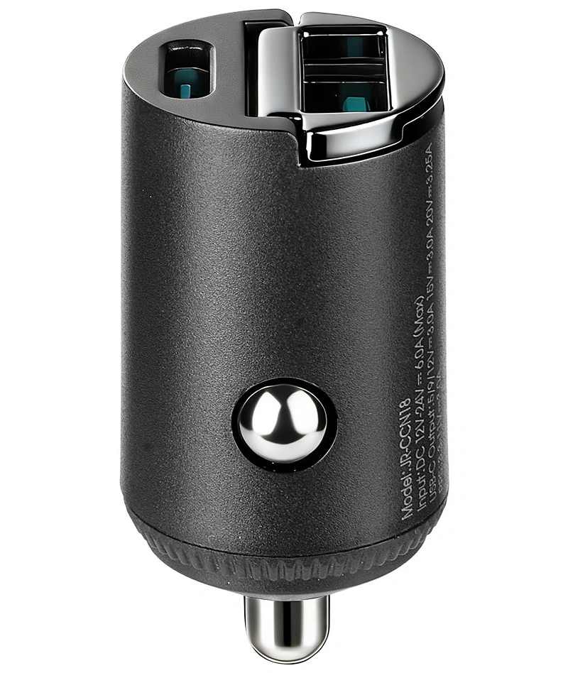 Incarcator Auto Joyroom JR-CCN18, 65W, 1 x USB-A - 1 x USB-C, Negru
