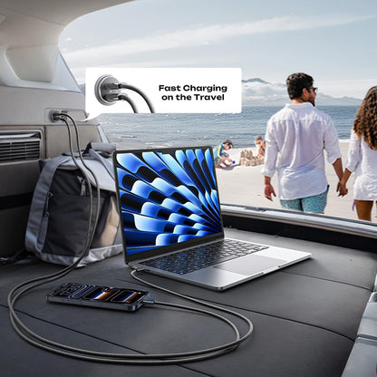 Incarcator Auto Lisen, 45W, 3A, 2 x USB-C, Negru YL0223080007