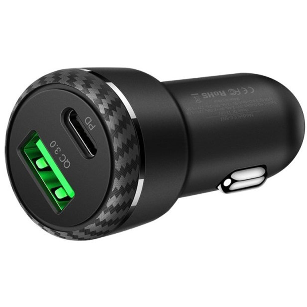 Incarcator Auto McDodo CC-5970, 38W, 3A, 1 x USB-A - 1 x USB-C, Negru