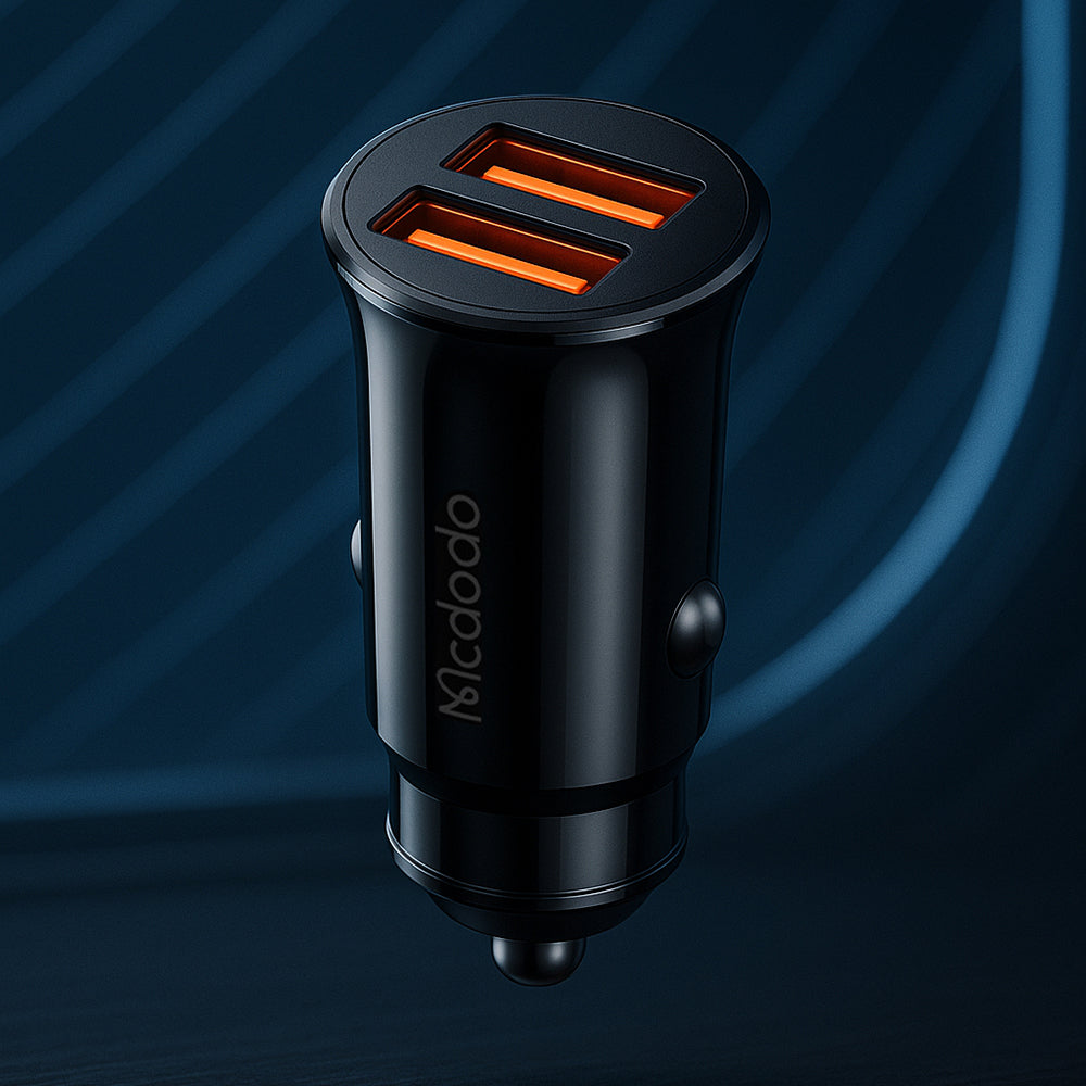 Incarcator Auto McDodo CC-6602, 12W, 2.4A, 2 x USB-A, Negru