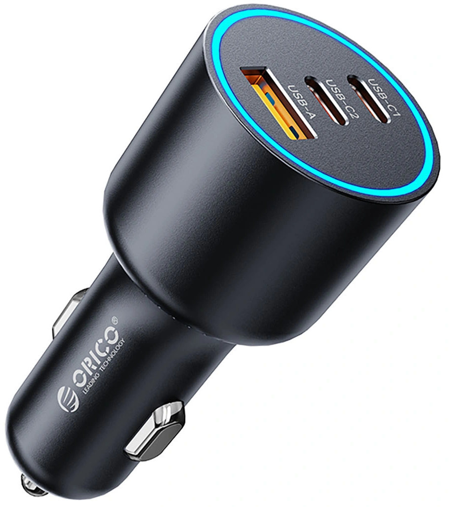 Incarcator Auto Orico HyperDrive, 165W, 5A, 1 x USB-A - 2 x USB-C, Negru