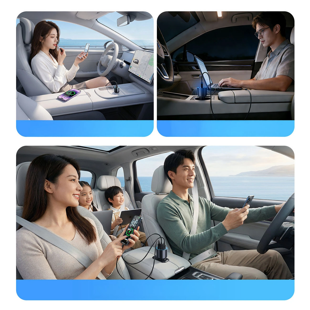 Incarcator Auto Orico HyperDrive, 165W, 5A, 1 x USB-A - 2 x USB-C, Negru
