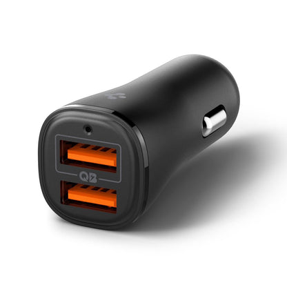 Incarcator Auto Spigen EV302 Essential, 30W, 3A, 2 x USB-A, Negru