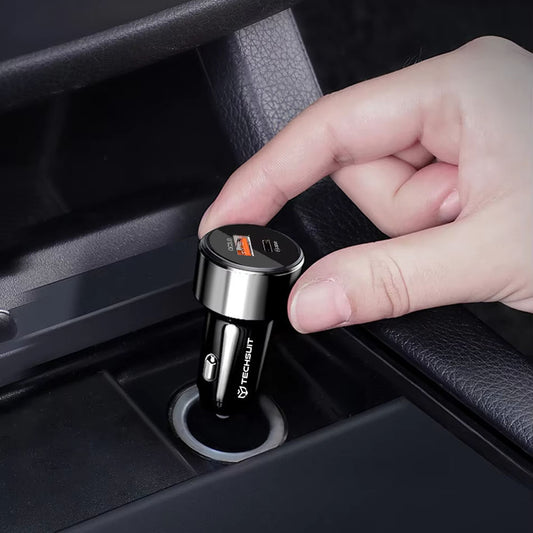 Incarcator Auto Techsuit TE-P31 Premium, 48W, 3A, 1 x USB-A - 1 x USB-C, Negru