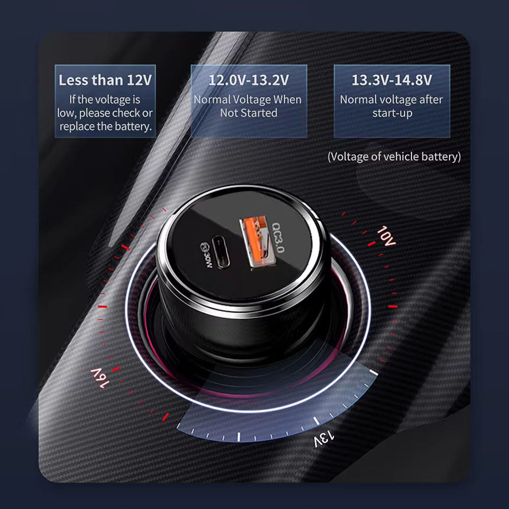 Incarcator Auto Techsuit TE-P31 Premium, 48W, 3A, 1 x USB-A - 1 x USB-C, Negru