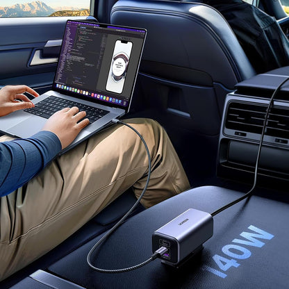 Incarcator Auto UGREEN EC706, 150W, 5A, 1 x USB-A - 3 x USB-C, Negru