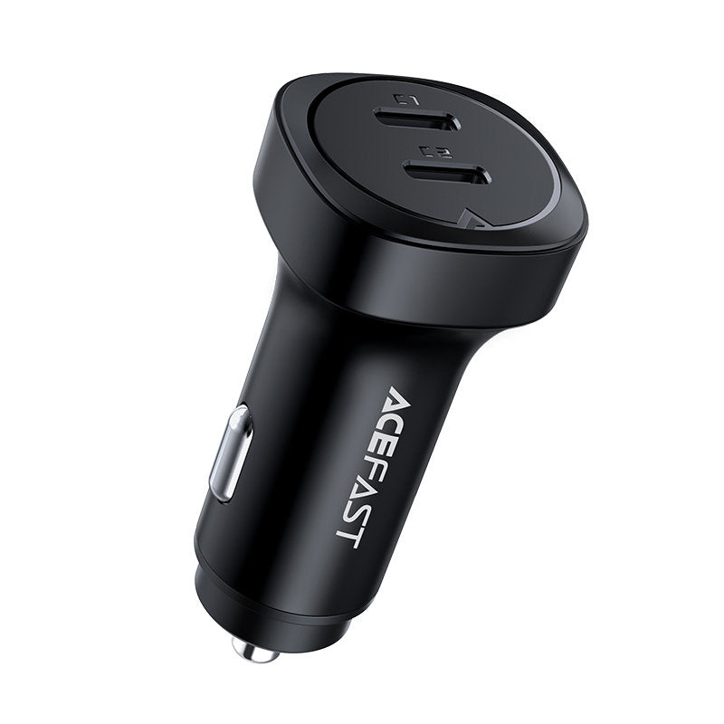 Incarcator Auto Acefast B2, 72W, 3A, 2 x USB-C, Negru