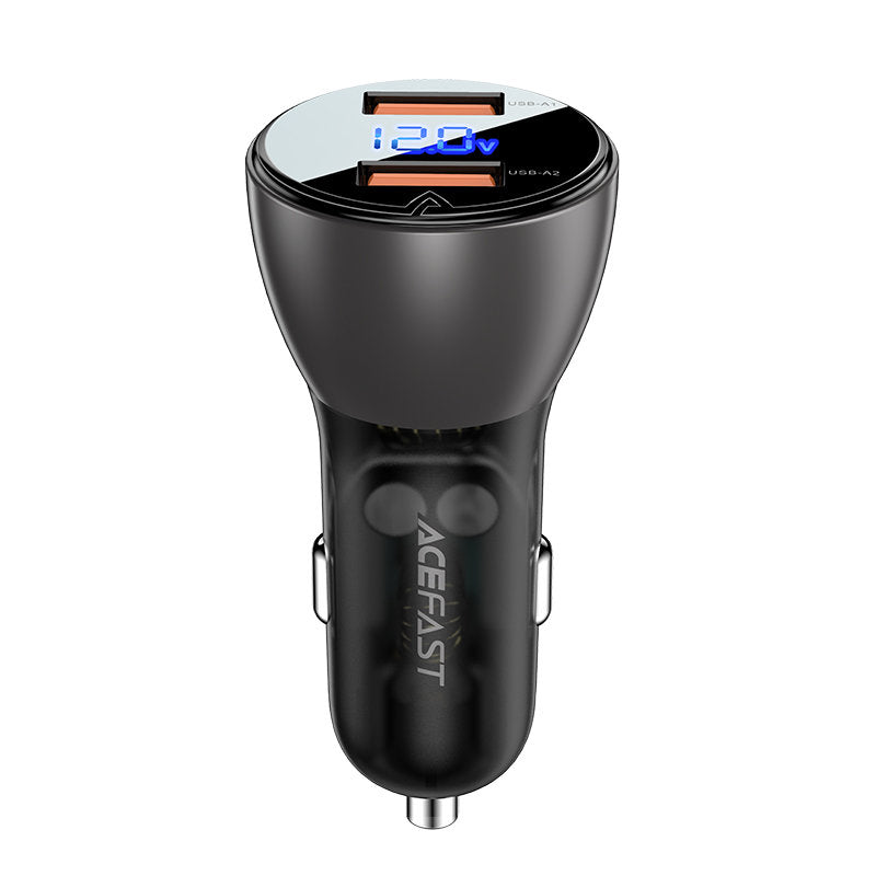 Incarcator Auto Acefast B7, 45W, 4.5A, 2 x USB-A, Negru