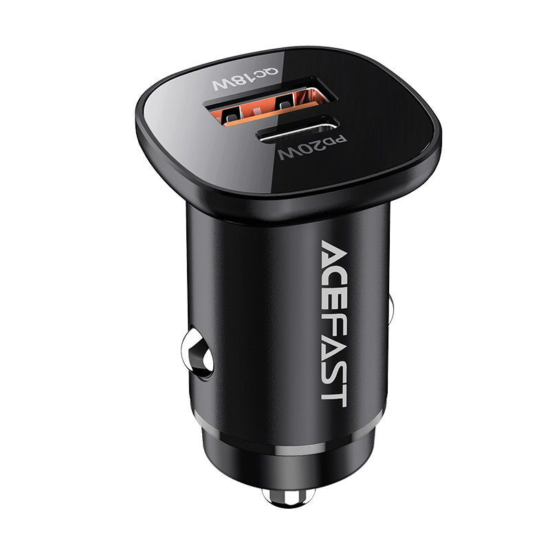Incarcator Auto Acefast B1, 38W, 3A, 1 x USB-A - 1 x USB-C, Negru