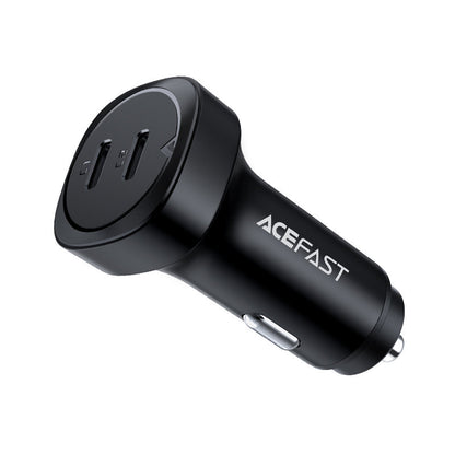 Incarcator Auto Acefast B2, 72W, 3A, 2 x USB-C, Negru