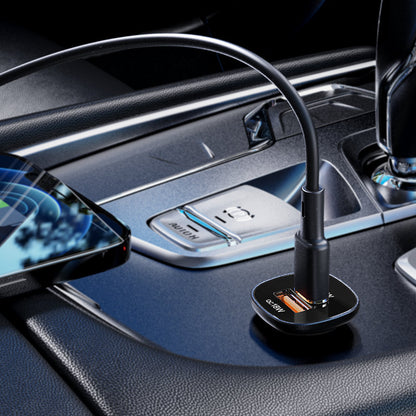 Incarcator Auto Acefast B1, 38W, 3A, 1 x USB-A - 1 x USB-C, Negru