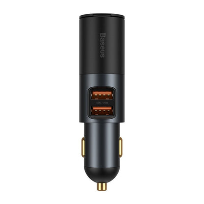 Incarcator Auto Baseus Share Together, 120W, 3A, 1 x Extensie Bricheta - 2 x USB-A, Negru CCBT-D0G