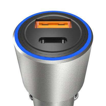Incarcator Auto Dudao R4PQ, 22.5W, 3A, 1 x USB-A - 1 x USB-C, Gri