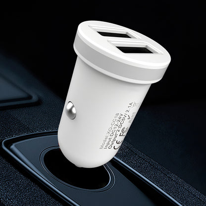 Incarcator Auto XO Design CC-18, 10.5W, 2.1A, 2 x USB-A, Alb
