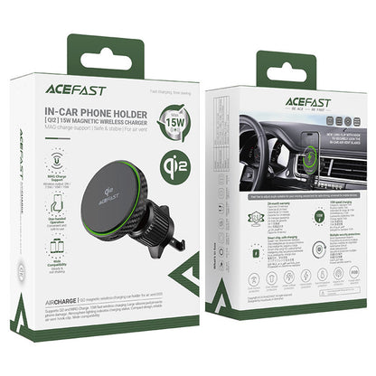 Incarcator Auto Wireless Acefast D33, 15W, 1.67A, Negru