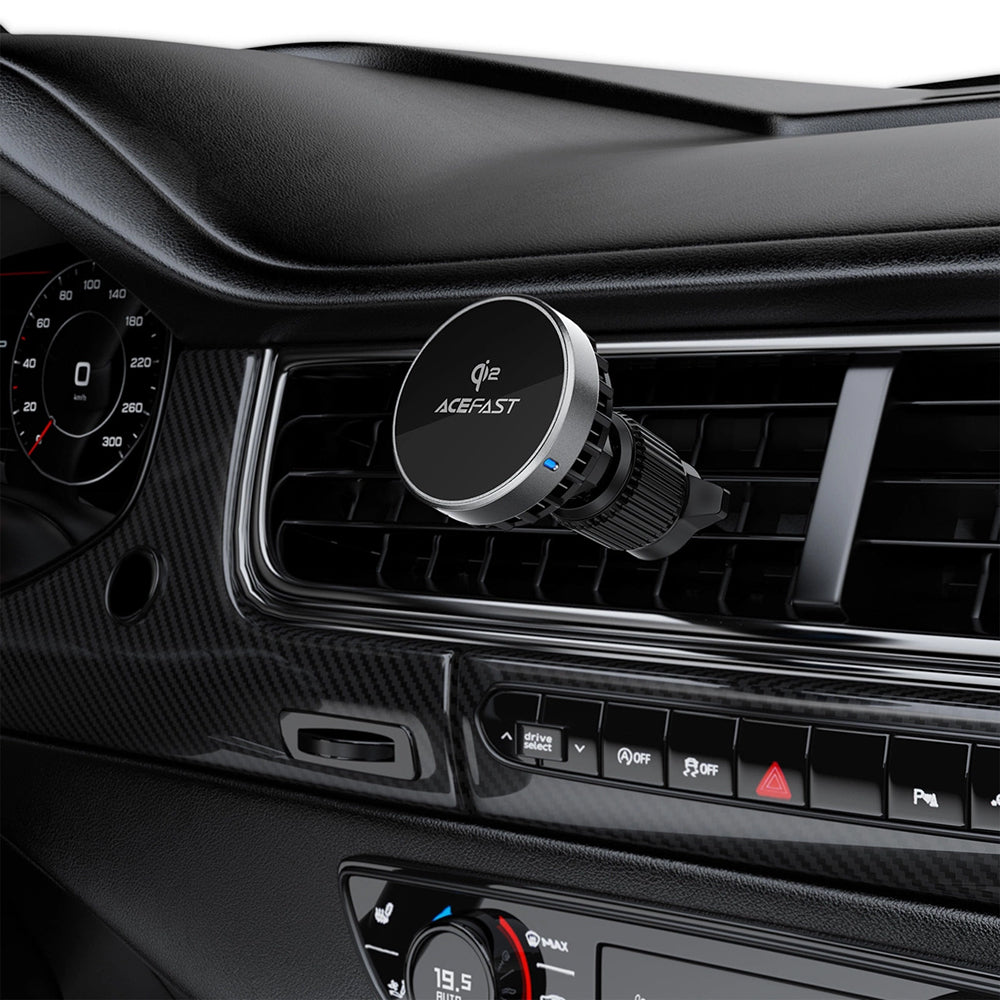 Incarcator Auto Wireless Acefast D40, 15W, 1.67A, Gri