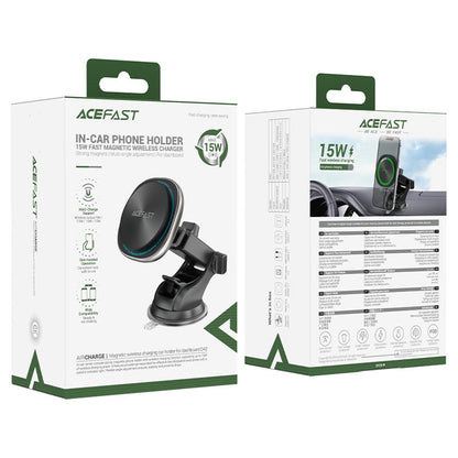 Incarcator Auto Wireless Acefast D42, 15W, 1.67A, Argintiu