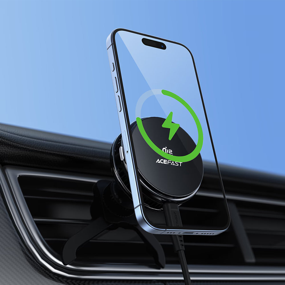 Incarcator Auto Wireless Acefast D66, 25W, Negru