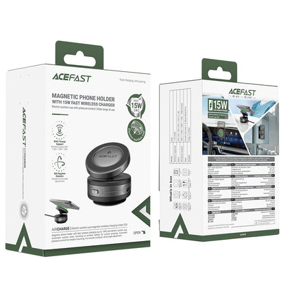 Incarcator Auto Wireless Acefast E29, 15W, 1.67A, Gri