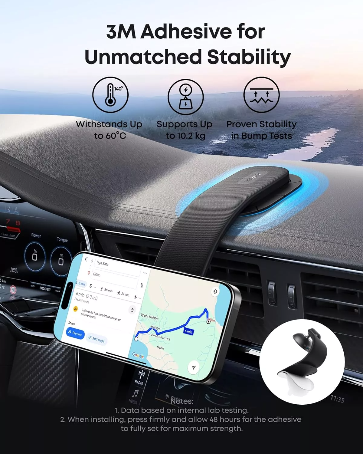 Incarcator Auto Wireless Anker Nano, 15W, 1.67A, Negru B2216H11