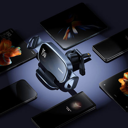 Incarcator Auto Wireless Baseus LightChaser, 15W, 1.67A, Negru C40355901111-00