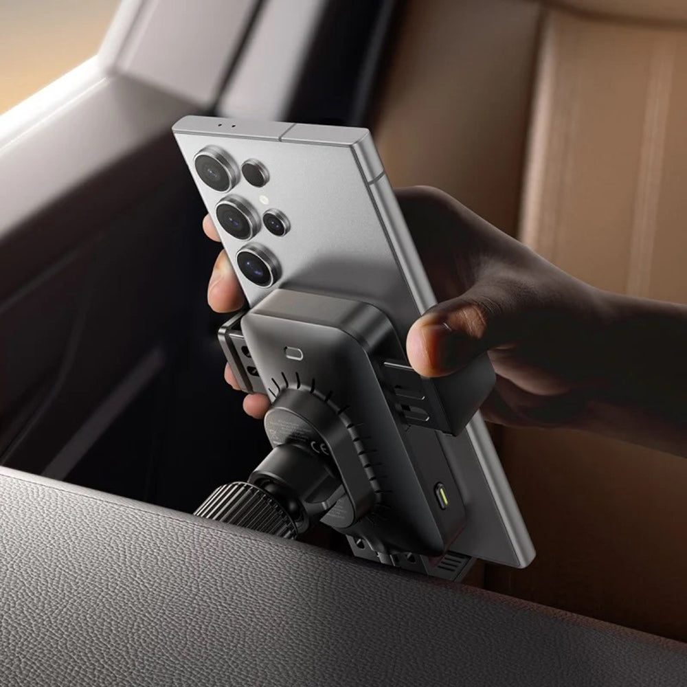 Incarcator Auto Wireless Baseus Wisdom Pro Vent, 15W, 1.67A, Negru C40381501123-00