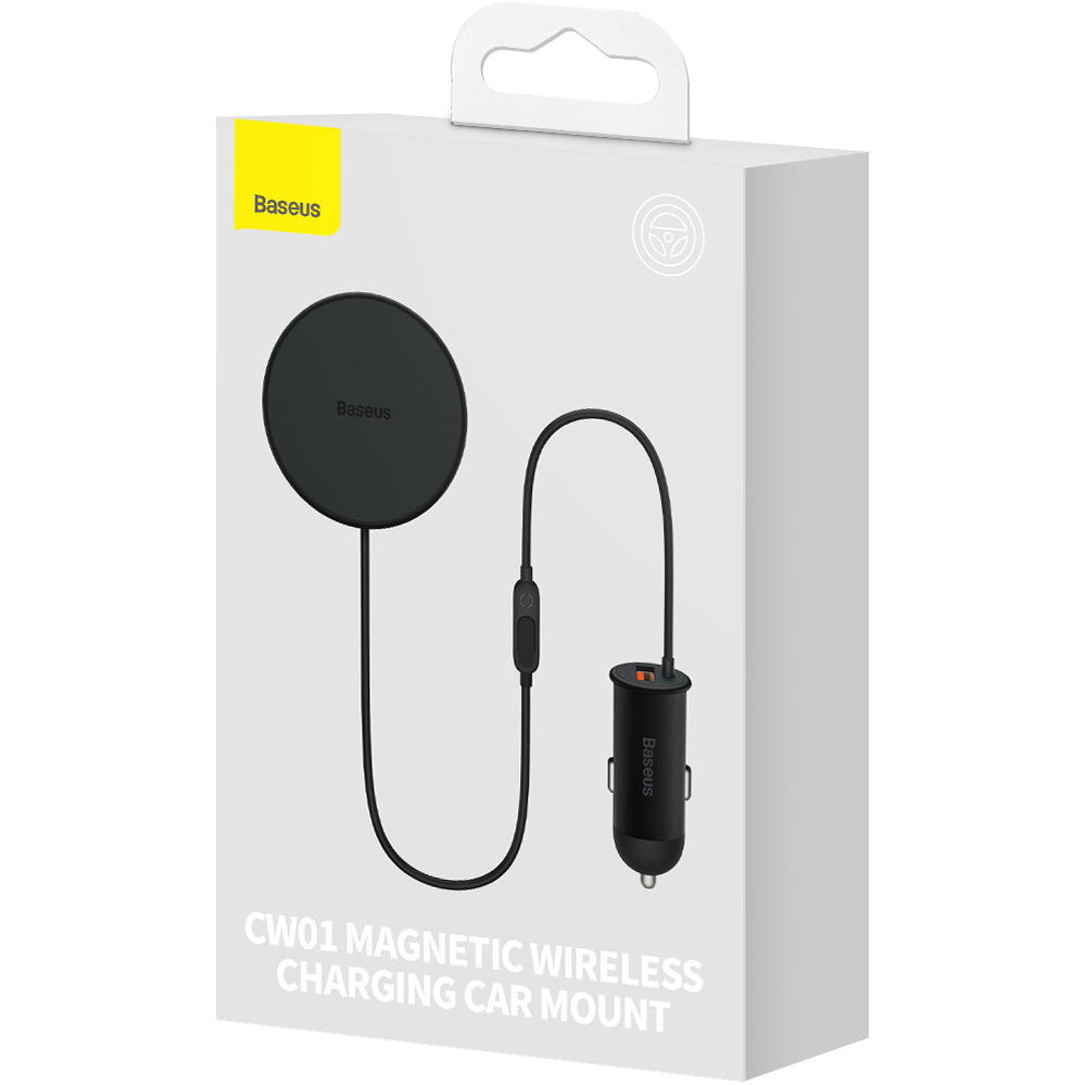 Incarcator Auto Wireless Baseus CW01, 40W, 3A, Negru C40141000111-01