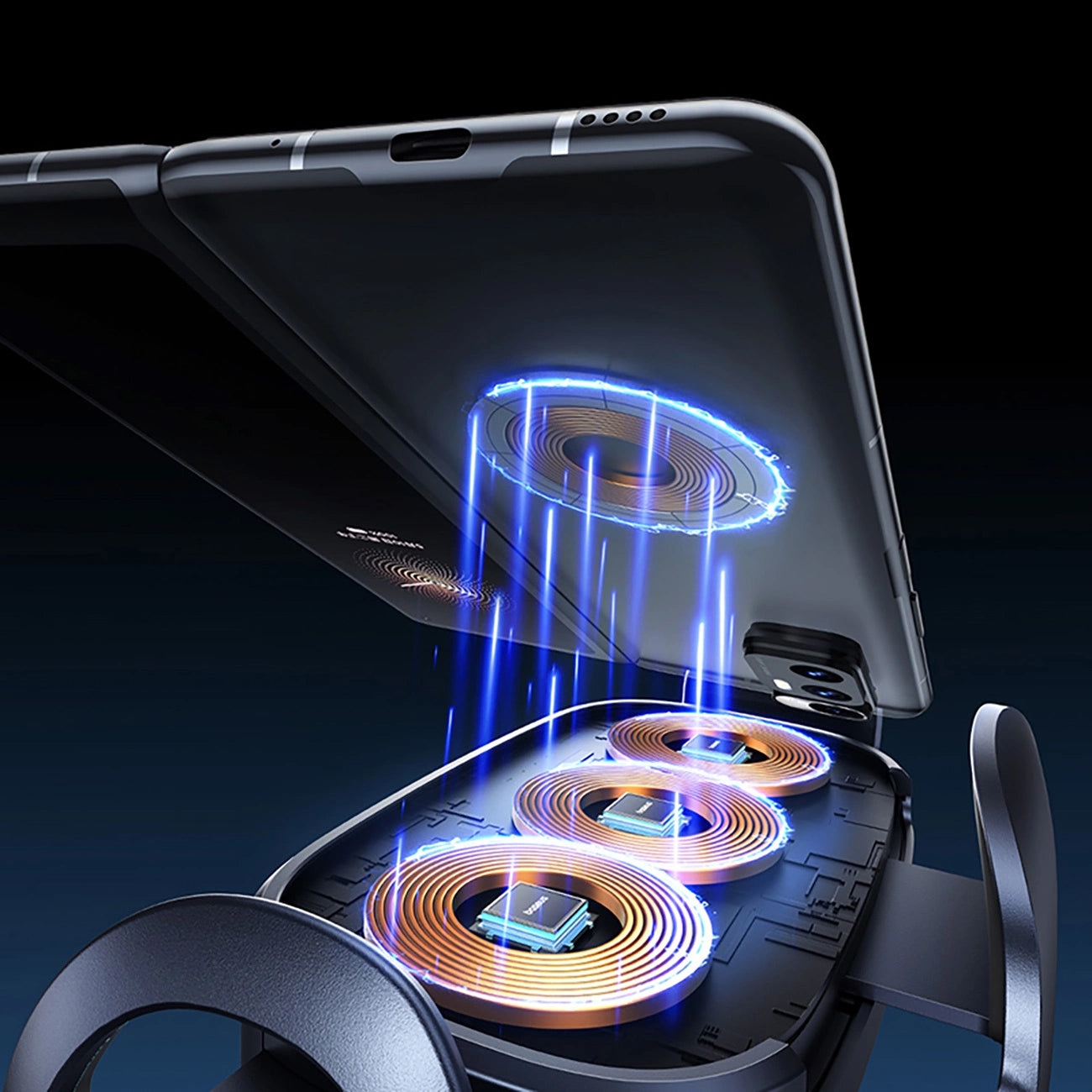 Incarcator Auto Wireless Baseus LightChaser, 15W, 1.67A, Negru C40355901111-00