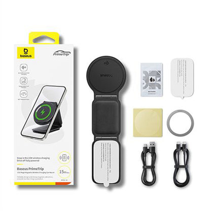 Incarcator Auto Wireless Baseus PrimeTrip C02, 15W, 1.67A, Argintiu C40169003211-00