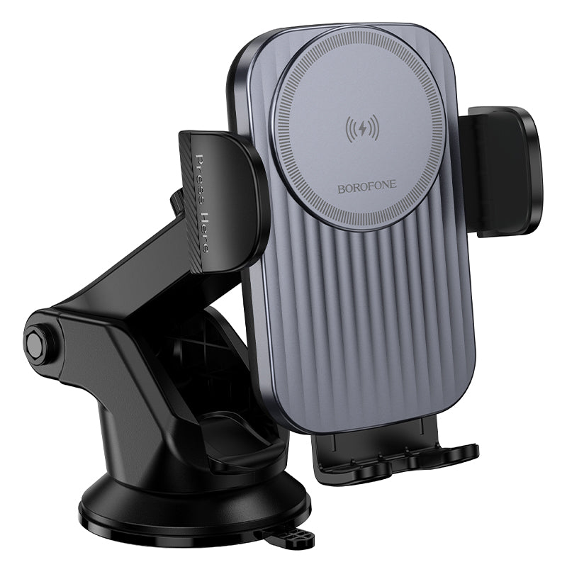 Incarcator Auto Wireless Borofone BH222 Leading, 15W, 1.67A, Negru
