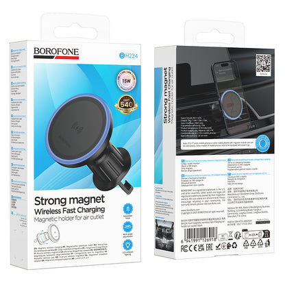 Incarcator Auto Wireless Borofone BH224 Flash, 15W, 1.67A, Negru