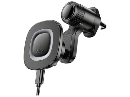 Incarcator Auto Wireless HOCO HW30, 15W, 1.67A, Negru