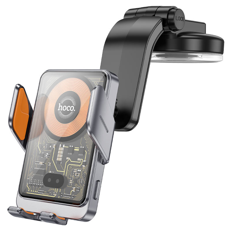 Incarcator Auto Wireless HOCO HW8, 15W, 1.67A, Negru