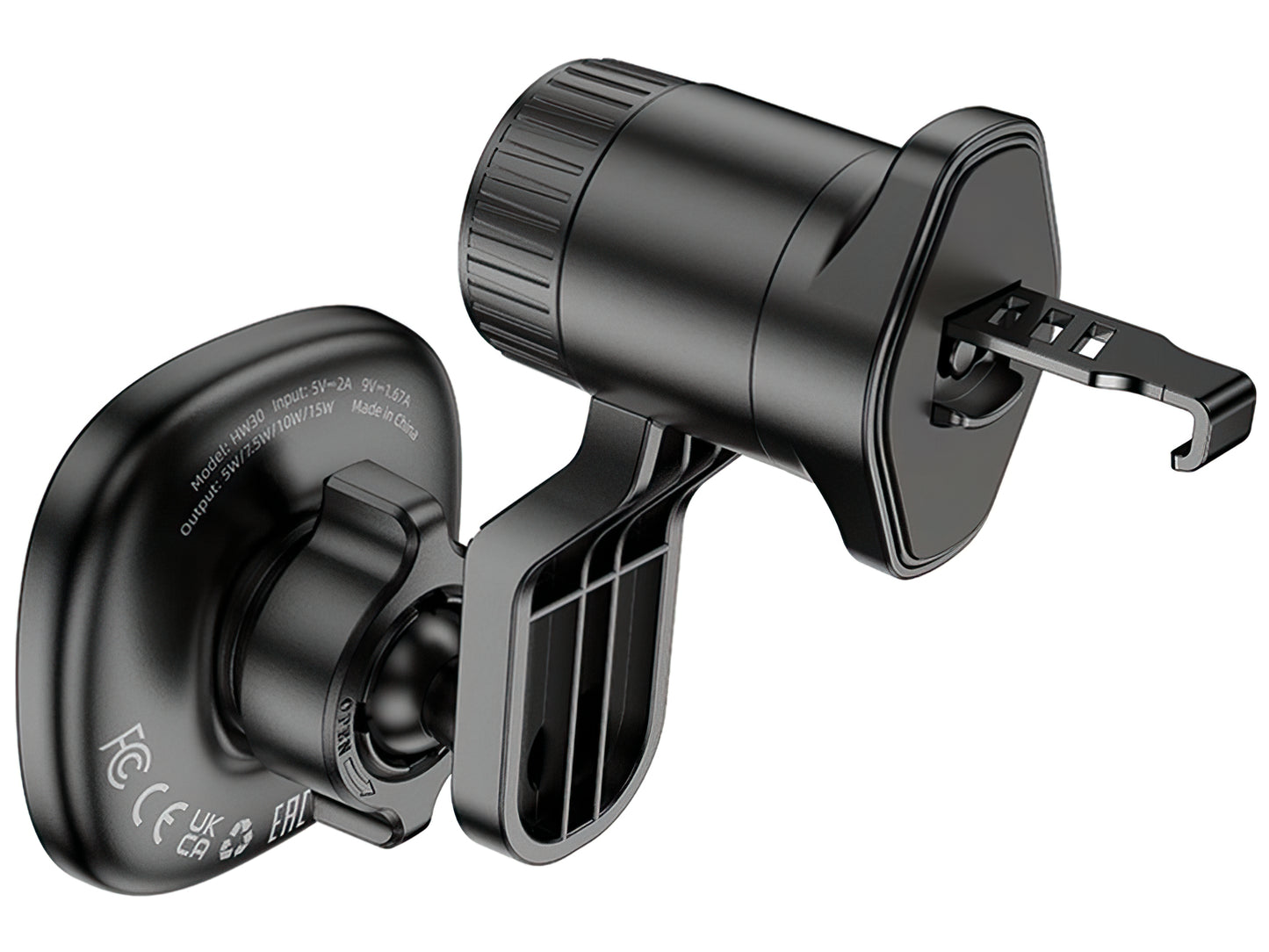 Incarcator Auto Wireless HOCO HW30, 15W, 1.67A, Negru