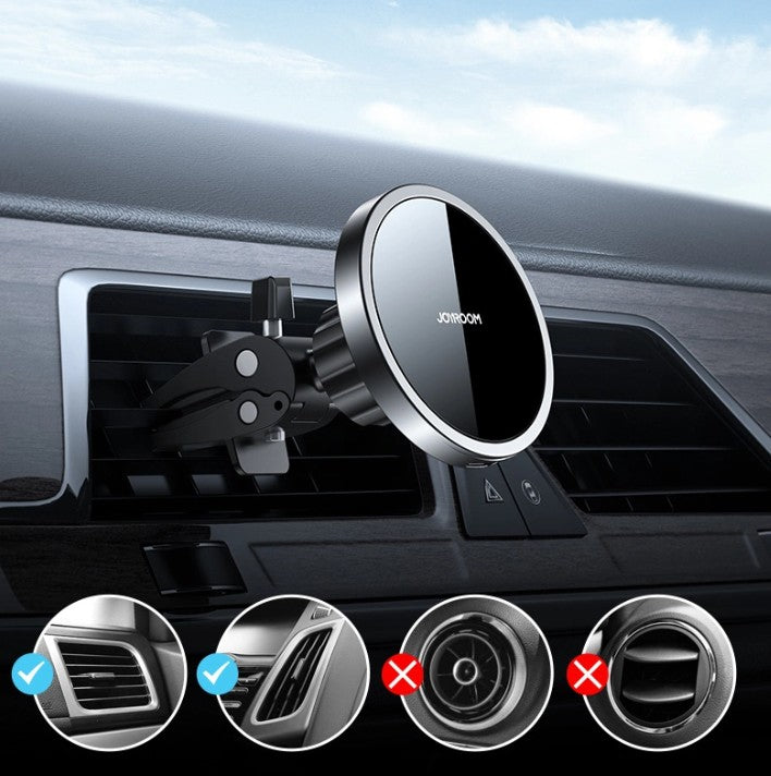 Incarcator Auto Wireless Joyroom JR-ZS240 Air Vent, 15W, 1.67A, Negru