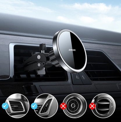 Incarcator Auto Wireless Joyroom JR-ZS240 Air Vent, 15W, 1.67A, Negru