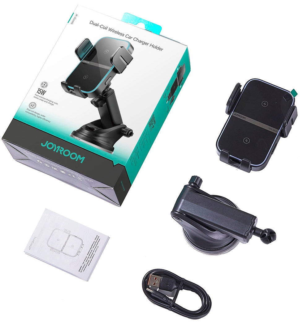 Incarcator Auto Wireless Joyroom JR-ZS246s, 15W, 1.67A, Negru