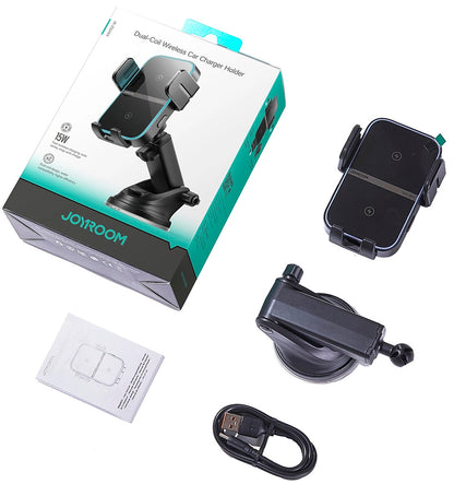 Incarcator Auto Wireless Joyroom JR-ZS246s, 15W, 1.67A, Negru