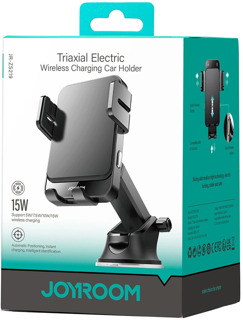 Incarcator Auto Wireless Joyroom JR-ZS219, 15W, 1.67A, Negru