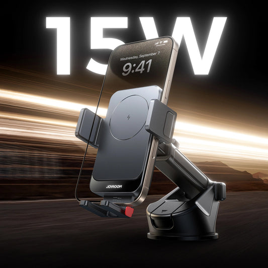 Incarcator Auto Wireless Joyroom JR-ZS241S, 15W, 1.67A, Negru