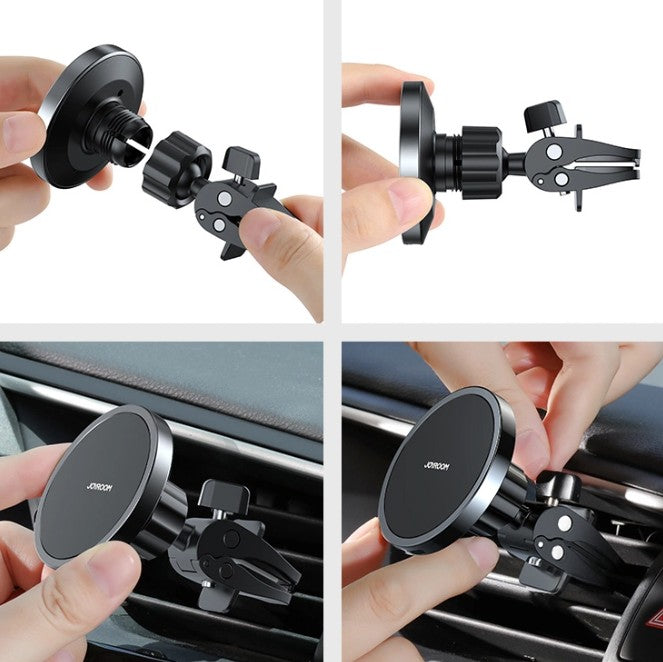 Incarcator Auto Wireless Joyroom JR-ZS240 Air Vent, 15W, 1.67A, Negru