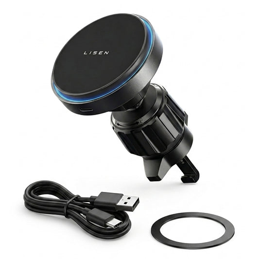 Incarcator Auto Wireless Lisen, 15W, 1.67A, Negru YL0225070006
