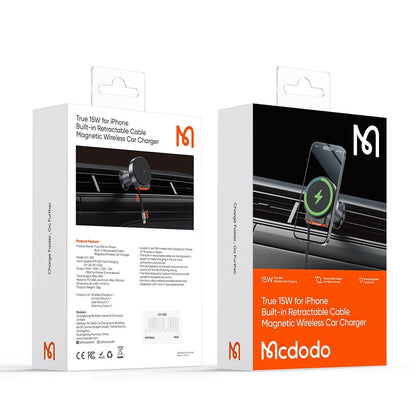 Incarcator Auto Wireless McDodo CH-3000, 15W, 1.67A, Negru