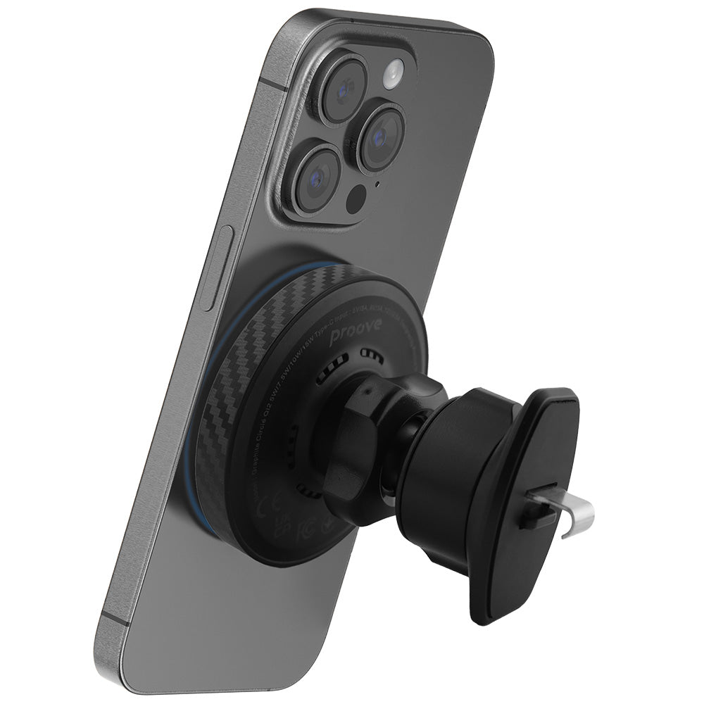 Incarcator Auto Wireless Proove Graphite Circle, 15W, 1.67A, Negru WHGC15010001