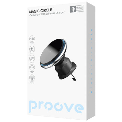 Incarcator Auto Wireless Proove Magic Circle, 15W, 1.67A, Argintiu WHMC15020006