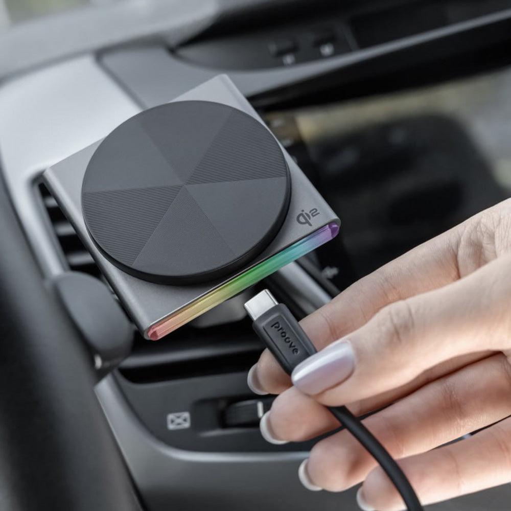 Incarcator Auto Wireless Proove Neostorm, 15W, 1.67A, Gri WHNS15002003