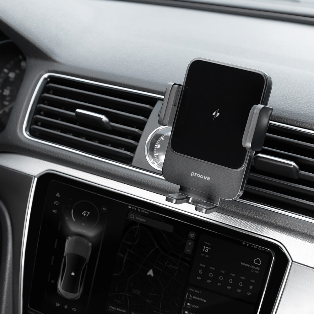 Incarcator Auto Wireless Proove Sonic, 15W, 1.67A, Gri WHSN15002001