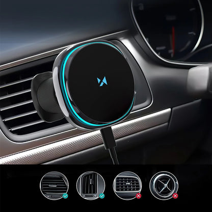 Incarcator Auto Wireless WZK WCT5-Q6S2Y, 15W, 1.67A, Negru