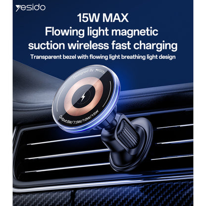 Incarcator Auto Wireless Yesido C308, 15W, 1.67A, Negru